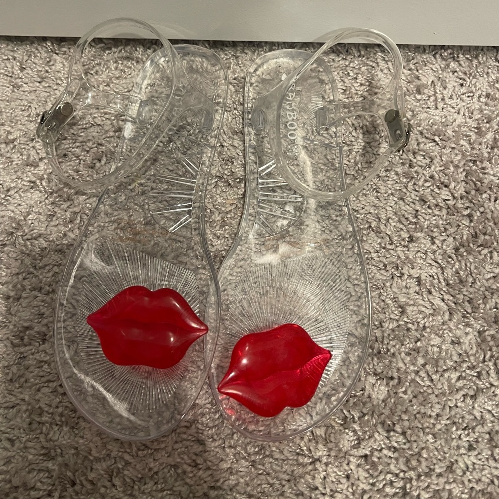 Clear Lips Sandals (Woman's Size 6)